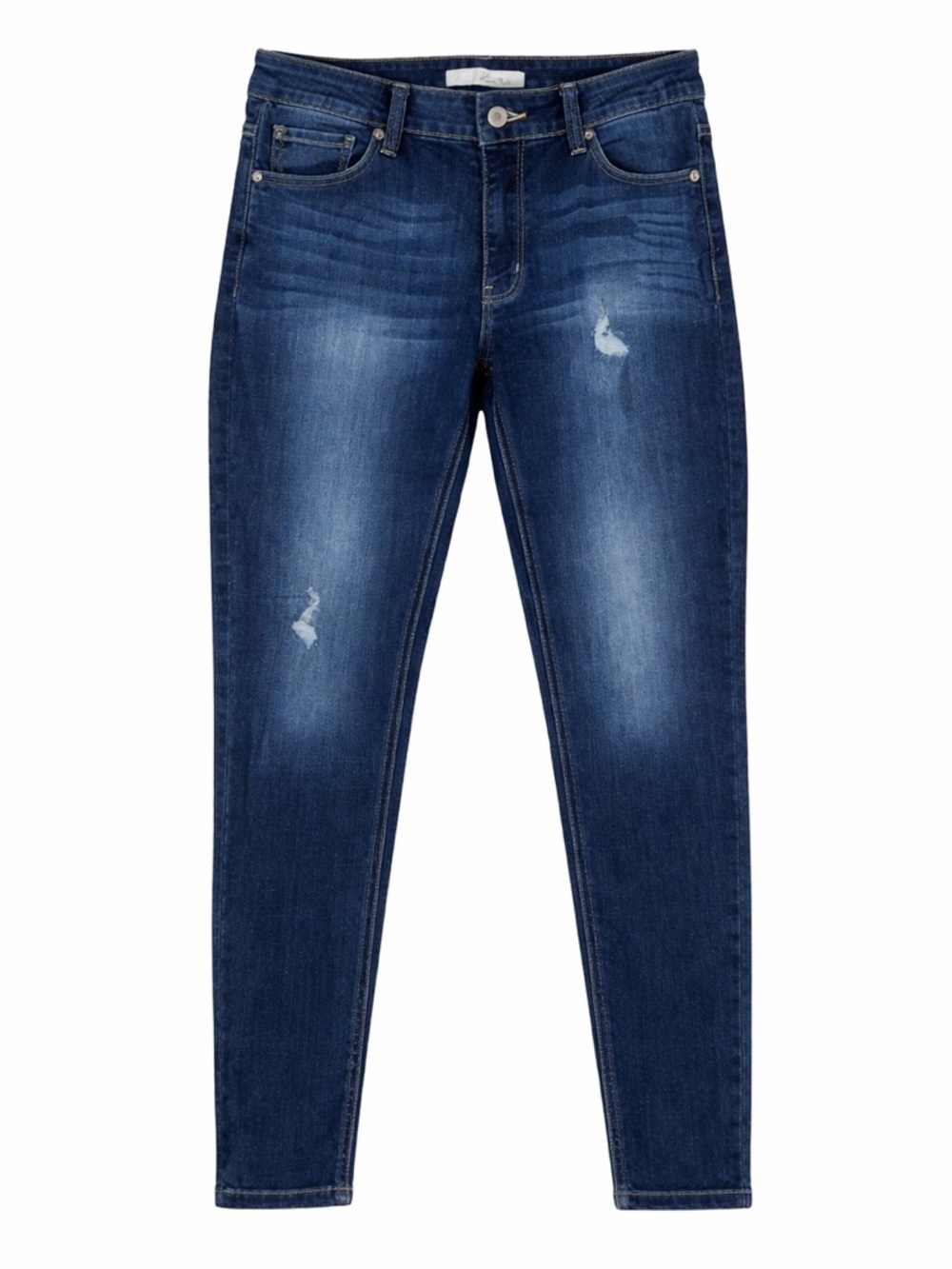 Kancan 28 9 Jeans Women’s stretch Like new Midrise Dark wash Distressed KC7205D
